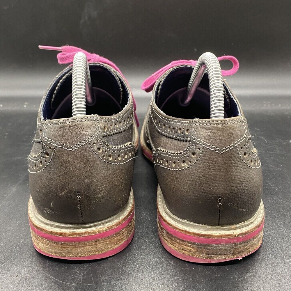 Cole Haan Leather Wing Tip Oxfords Pink Soles Men's Size 8.5M C11078 - Picture 5 of 8